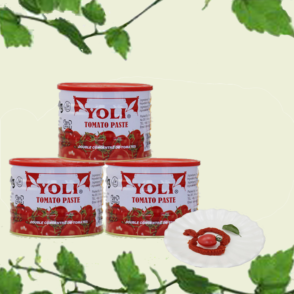 YOLI Brand 2200g Tomatpasta säljs väl i Afrika
