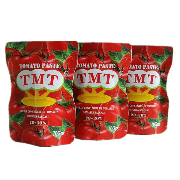 Sobre pasta de tomate 70g marca Standup TMT