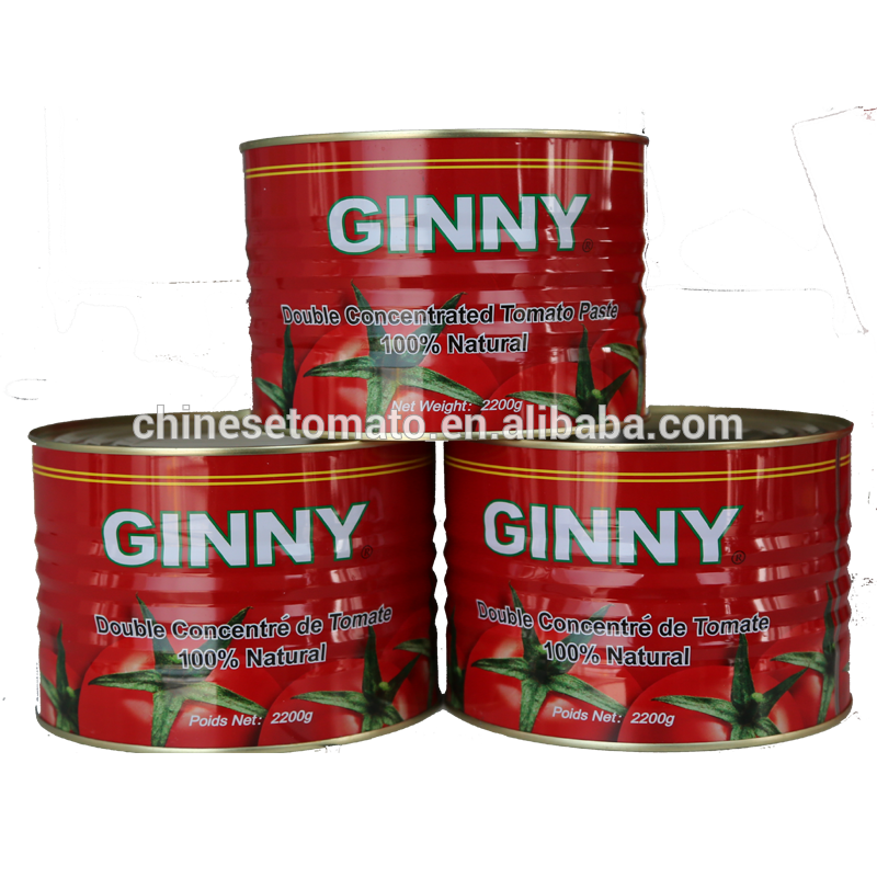2200 г консервированной томатной пасты GINNY с сертификатами SGS.