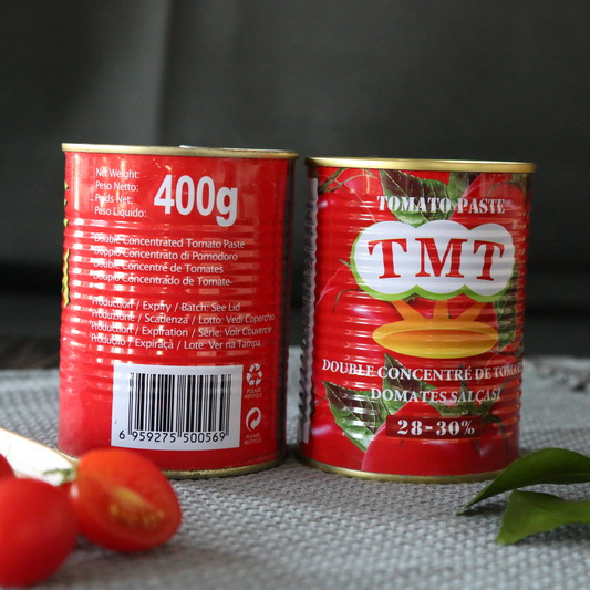 중국 토마토 페이스트 가공 공장 두바이에서 만든 토마토 페이스트 400g SAFA 브랜드 주석 식품
