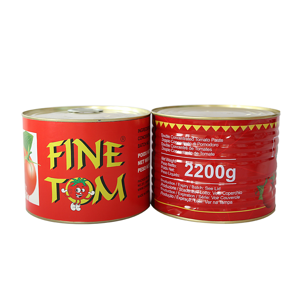Concentrate Brix 28-30% canned tomato paste 2.2kg+70g