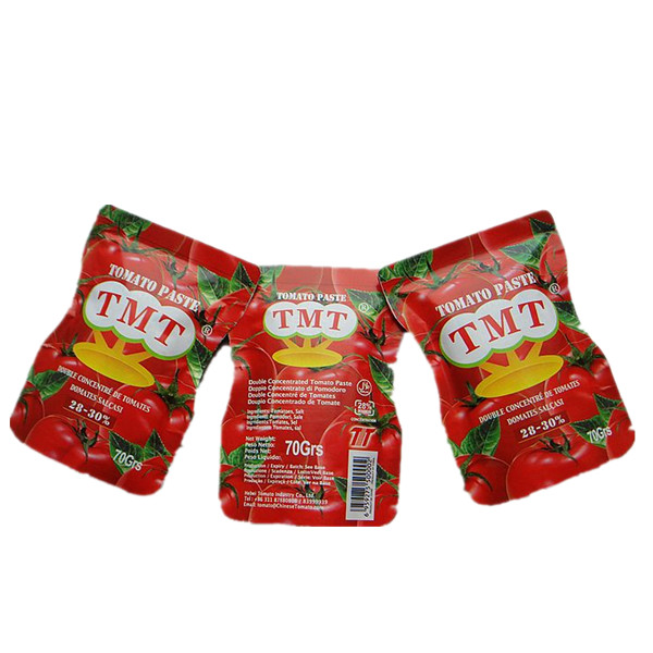 Custom na naka-print na 70g sachet tomato paste sachet para sa tomato paste