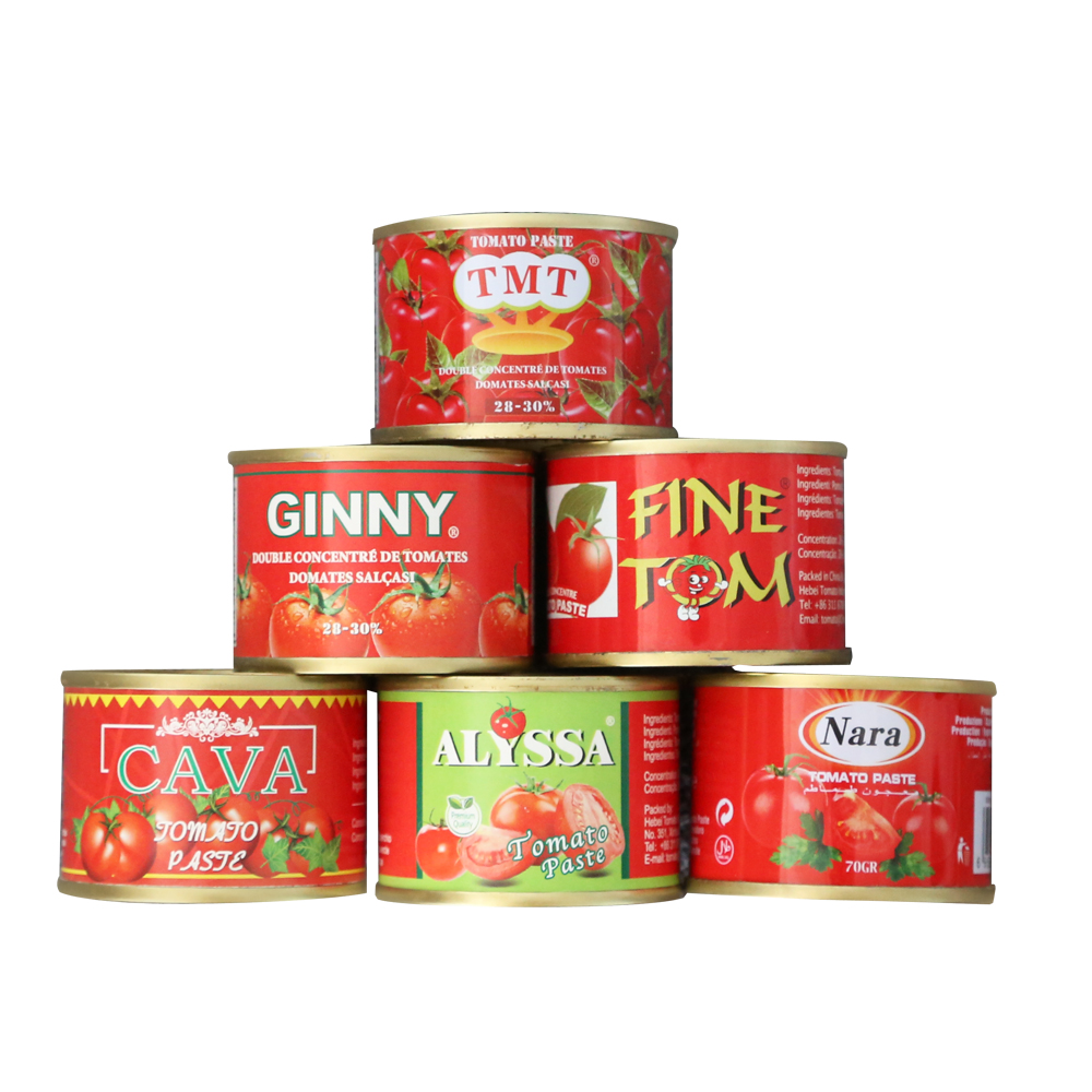 Pomidorų pasta į Afriką SEBO prekės ženklo pomidorų pastos tiekėjai (70 g VEGO prekės ženklo)