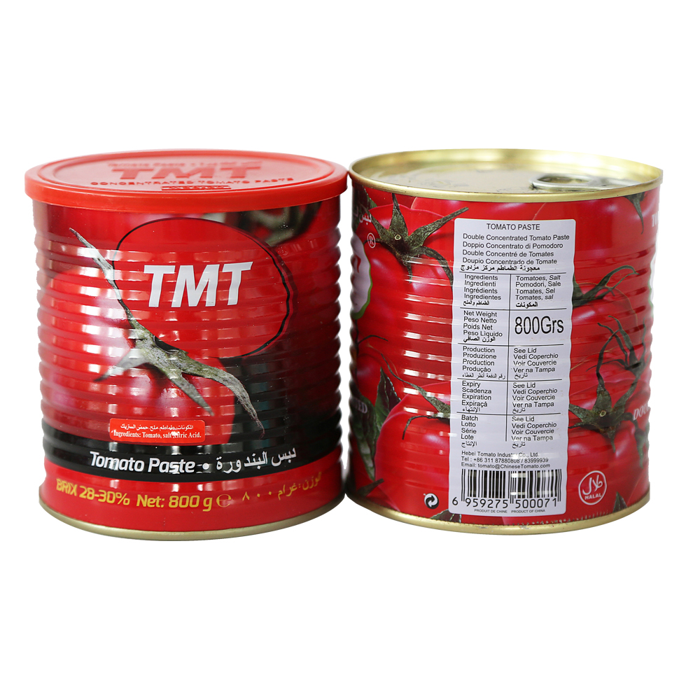 Toptan TMT marka %28-30 konsantrasyonlu domates salçası 800gr