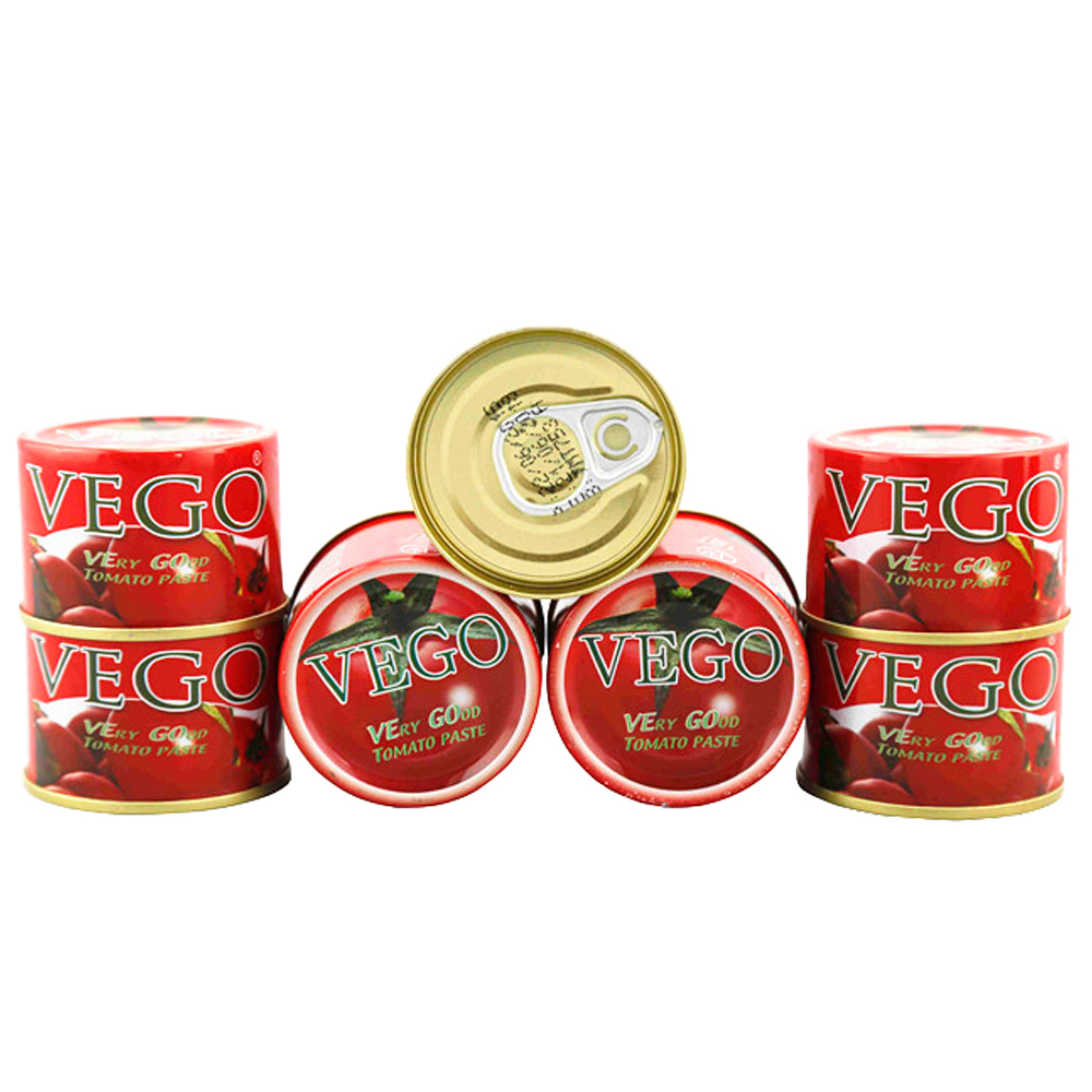 Organic lithographed tin nwere ike 70g tomato mado factory