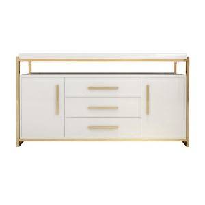 PriceList for Stylish Tv Stand - YF-H-802 tempered glass tabletopm modern sideboard for kitchen – Yifan