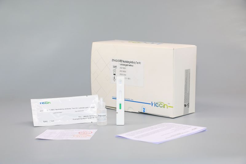 2019-nCoV S-RBD Neutralizing Antibody Test Kit (usoro ọla edo colloidal) Foto egosipụtara