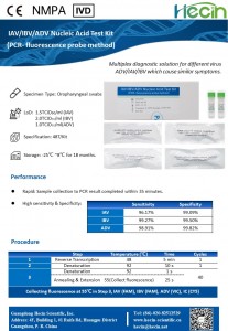 Kit Uji Asam Nukleat IAV/IBV/ADV (metode pemeriksaan PCR-fluoresensi)