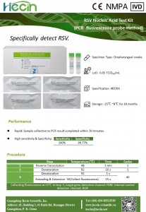 RSV Nucleic Acid Test Kit (PCR-fluoresenssikoetinmenetelmä)