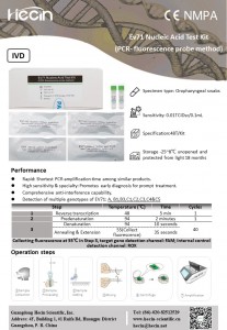 EV71 Nucleic Acid Test Kit (PCR – metoda fluorescenční sondy)