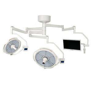 Plafonnier LEDD500/700C+M à double dôme pour salle d'opération avec caméra vidéo