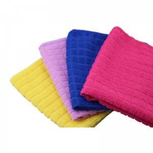 Mikrofiber gitterhåndklæde med ensfarvet