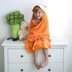 बच्चों के हुड वाला स्नान तौलिया