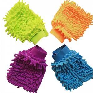 Rukavica za čišćenje od mikrovlakana u jednobojnoj boji