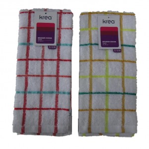 Cotton Jacquard Kitchen Towel na may disenyong sala-sala