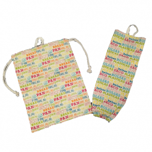 Cotton bread bag with pigment printing