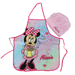 Disney printed cap and apron for kids