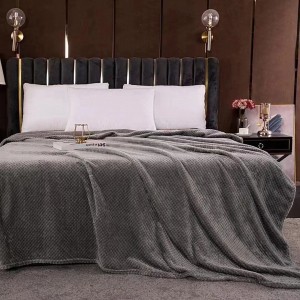 Batanije me cilësi të mirë pineapple për krevat/divan/kafshë shtëpiake me ngjyra të forta batanije prej qethi koral Mbulesa shtrati