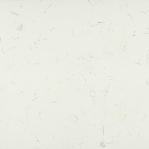 Zafafan siyarwar Artificial Carrara White Injiniya Quartz Dutse don benci, saman saman 6-K008