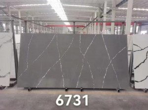Ìosal Price Artificial Quartz Stone Sìona Factory Slàn-reic Grey Calacatta
