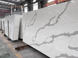 Kvarts hvid overflade Kina fabrik kunstig sten 6068