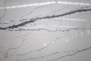 Cina fabbrica all'ingrosso bianco calacatta marmo artificiale costruito pietra di quarzo 1102