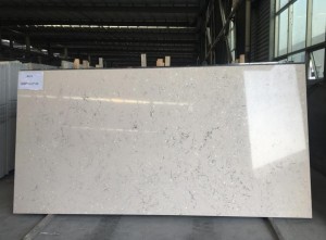 China Factory Engros Hvid Carrara bedst sælgende konstrueret kvartssten 4021