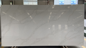 Quartz White Surface na veins ọla edo China Factory Artificial Stone Model 4089