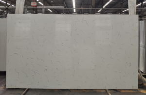 China Factory Wholesale Quartz Stone Whisper Best Selling White Carrara Slab
