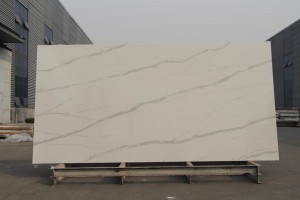 White Quartz Stone Slabs Artificial Stone Classic Calacatta Marble-Touch 4084