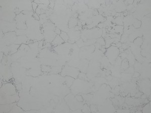 Witte kwartssteenplaten met kleine focculente ader Kunststeen Marmerlook 4013