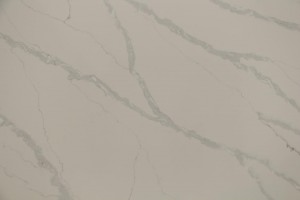 I-White Quartz Stone Slabs ene-Vein Artificial Stone Eyenziwe e-China 4091