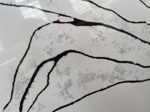 Piedra reflectante de cuarzo blanco con línea negra Hecho en China 8068