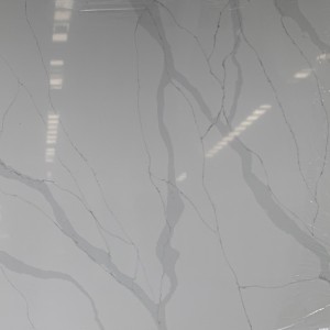 Rich colors quartz stone slab with polished surface and size 3200x1600MM model 012