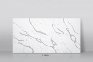 High-end Calacatta quartz slab, model RQH4410, China factory wholesale artificial marble