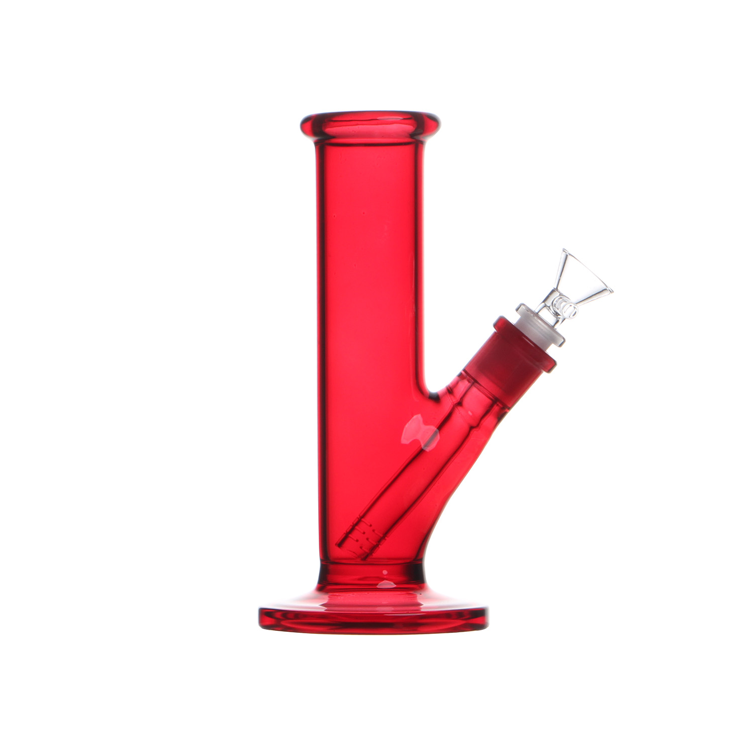 Pipe à eau droite en verre avec bang en verre coloré personnalisé - Couleurs aléatoires disponibles