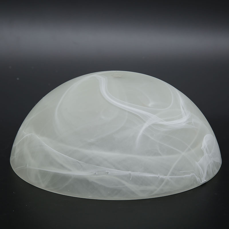 Gwo Frosted Cloud Glass Lampshade: Opsyon ekleraj élégance ak elegant