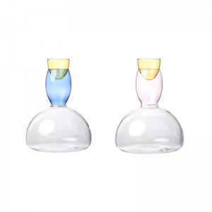 High Borosilicate Creative Candy Color Handmade Champagne Wine Decanter Customize (1)