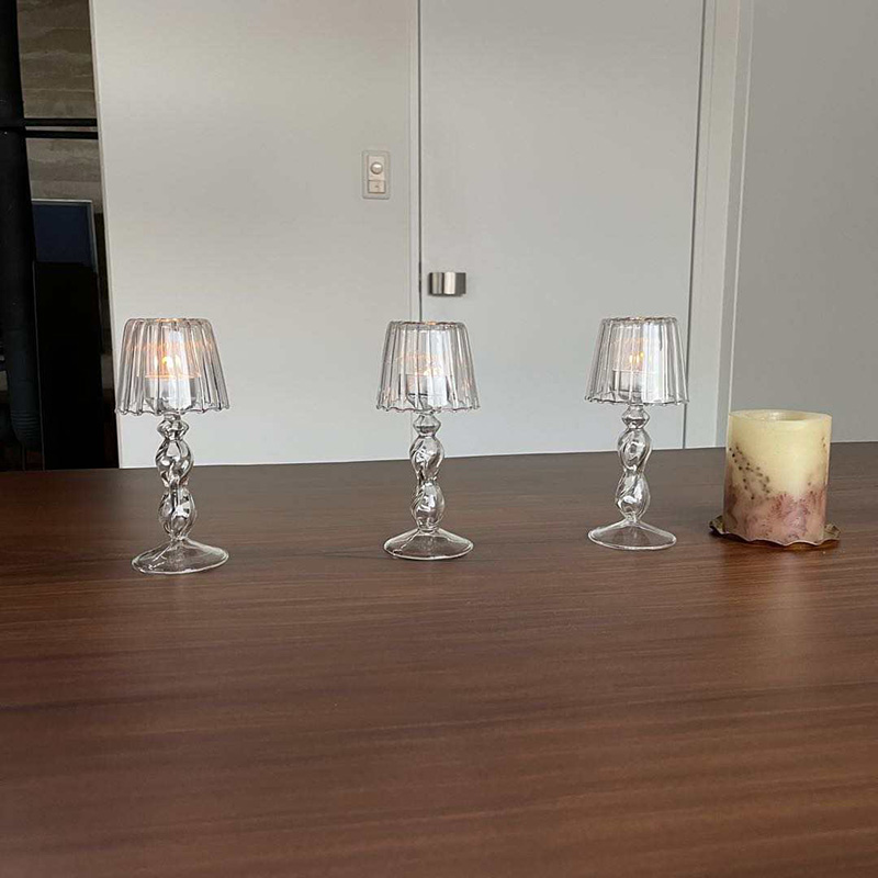 हेहुई ग्लास टेबल लाइट डिझाईन मेणबत्ती धारक