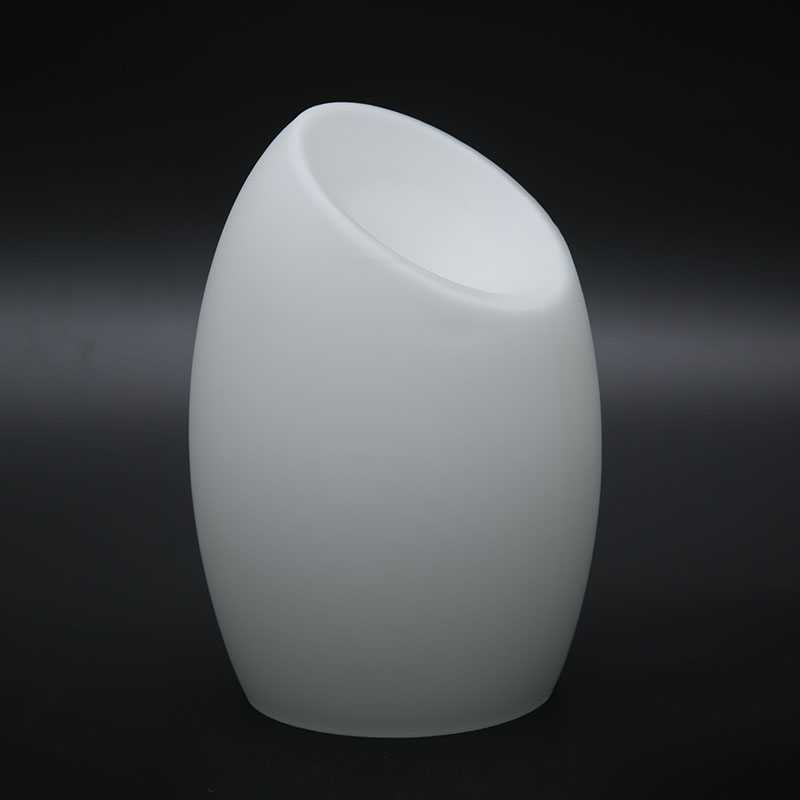 ოვალური კვერცხის ნაჭუჭის შუშის აბაჟური LED თანამედროვე განათების მოწყობილობებისთვის