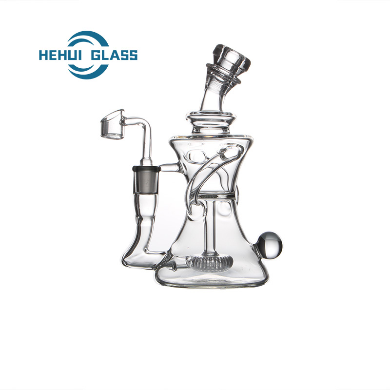 HEHUI RECYCLER GLASS  WATER PIPE WITH SHOWER PERCOLATOR