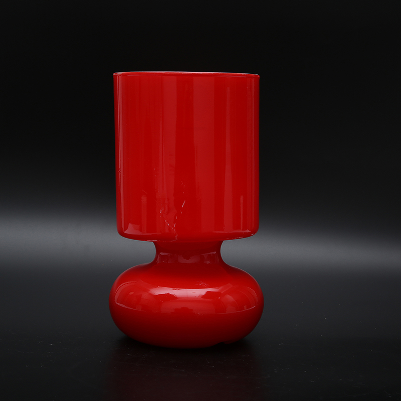 Abajur de vidro cilíndrico vermelho – solução de iluminação de alta qualidade