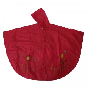 PVC / PEVA Մանկական պոնչո անջրանցիկ 100% գլխարկով, անձրևային հագուստով