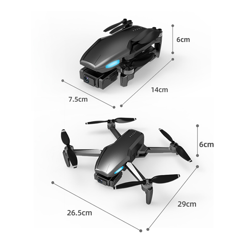 Helicute H851SW-ZUBO PRO, Brushless Foldable GPS Drone 4K Wifi කැමරා සහ Optical Flow Positioning