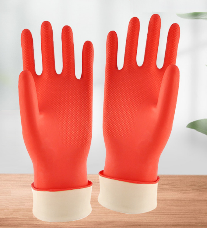 Latex Dipped Flocklined Household Gloves