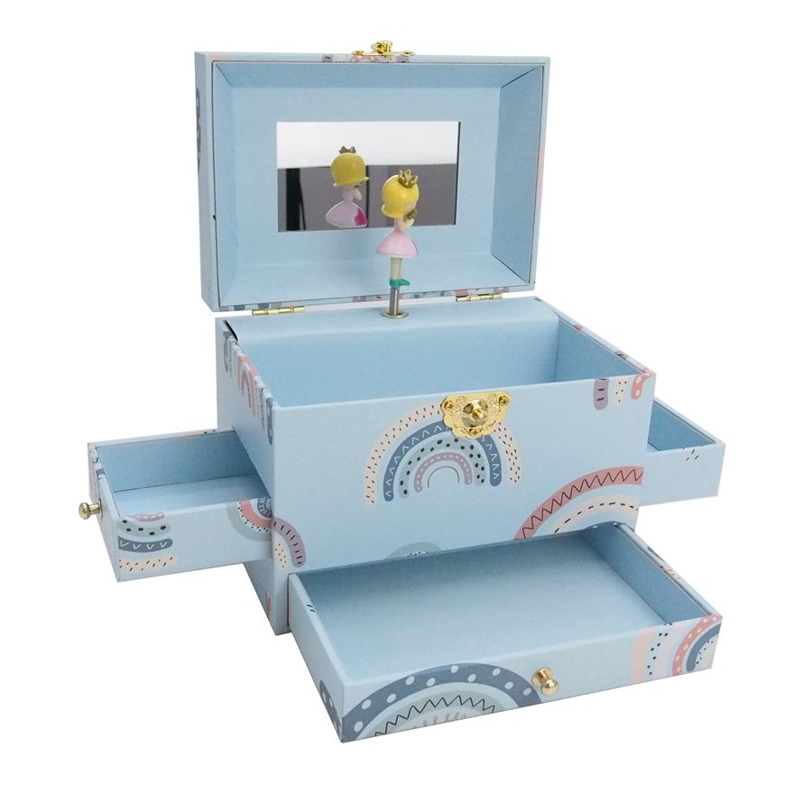 ប្រអប់តន្ត្រីគ្រឿងអលង្ការរចនាថ្មីបំផុត Dancing Doll Gift Paper Music Box