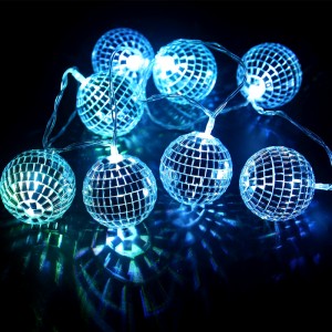 Natal Bar KTV Indoor Festival LED Espelho Disco Ball String Fairy Light
