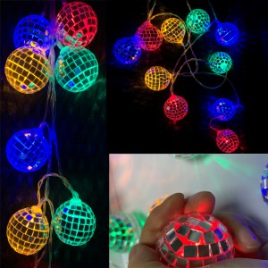 Bar Krishtlindjesh KTV Festivali Indoor LED Pasqyrë Disko Ball String Dritë zanash