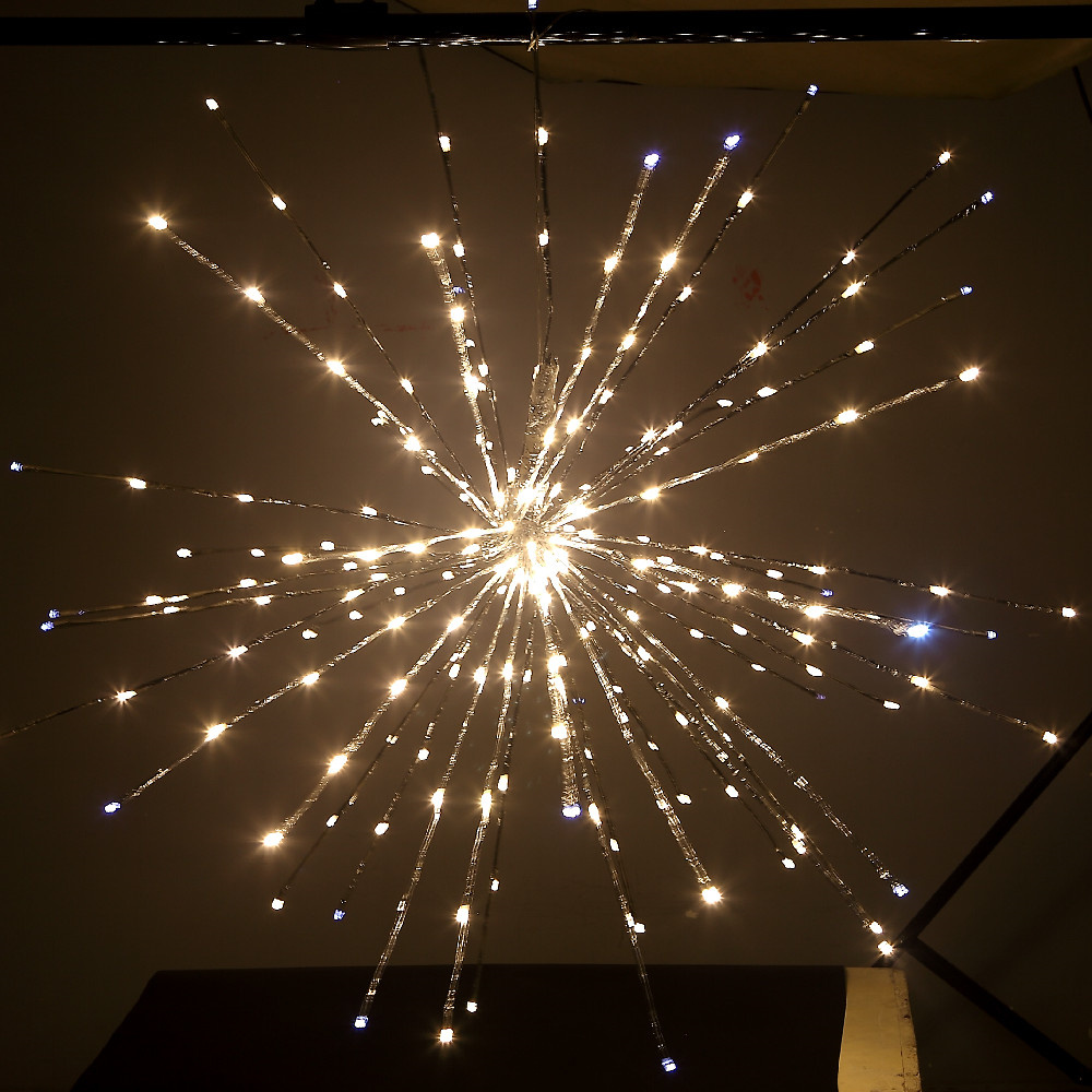 LED Patlayabilir yıldız Işığı Festivali Asılı Led Dize Işıklar Su Geçirmez Sıcak Beyaz LED Şekil Köpüklü Kartopu