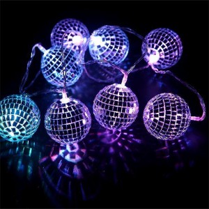 ODM Led String Lights Waterproof Factories –  Christmas Bar KTV Indoor Festival LED Mirror Disco Ball String fairy Light  – Hengsen